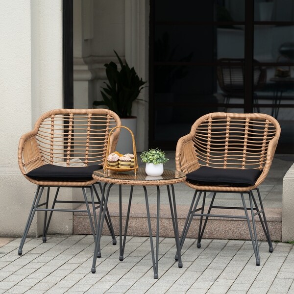 Rattan bistro set sale shop