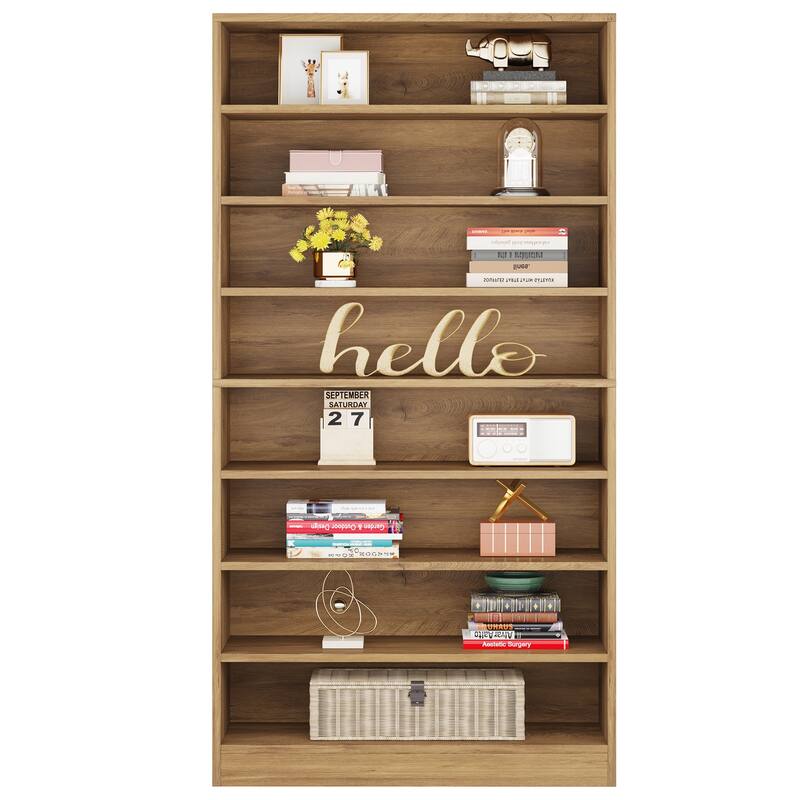 Large Bookcase, Open Display Shelf, Storage Cabinet Organizer Bookshelf for Living Room, Home Office, Library, Bedroom