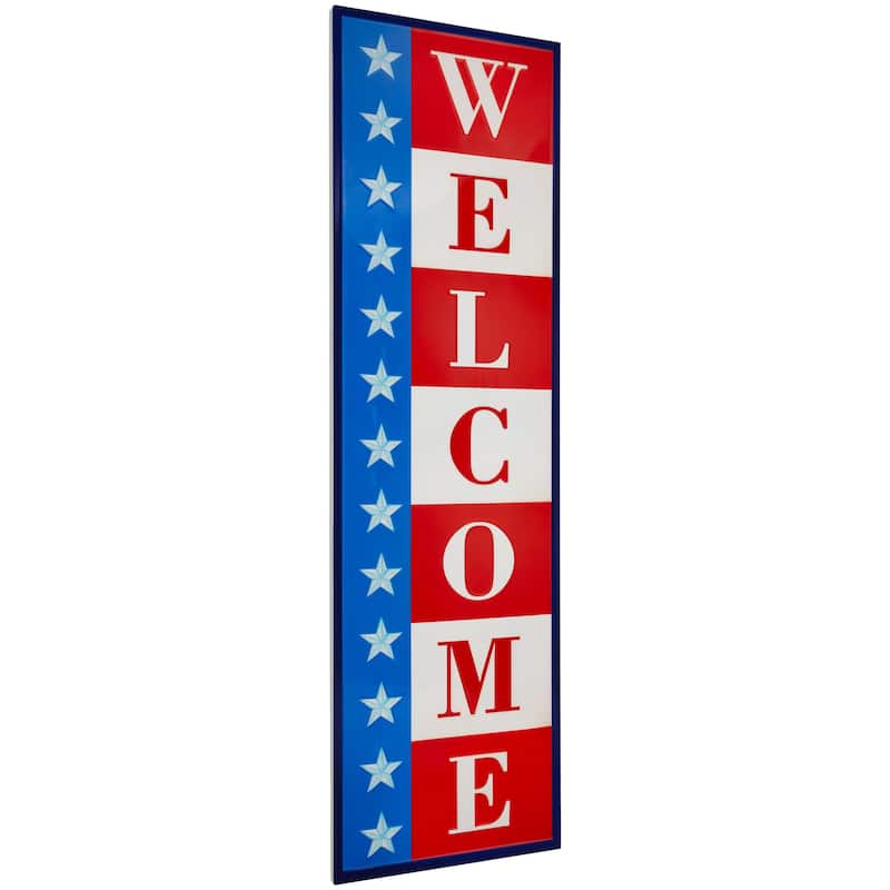Americana Welcome Metal Wall Sign - 40"