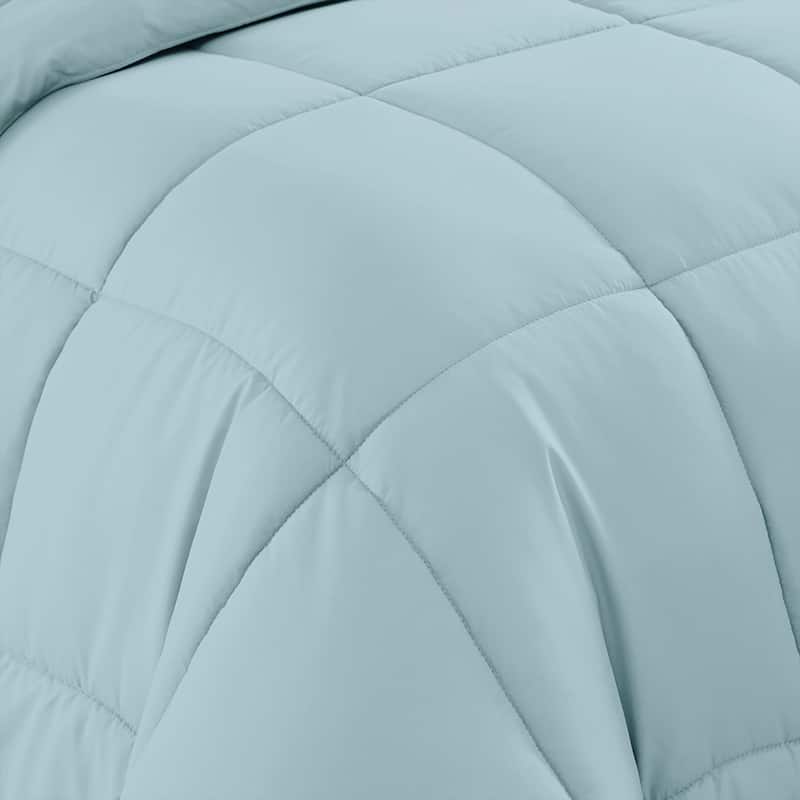 Sweet Home Collection All Season Bed in A Bag Solid Color Comforter & Sheet Set Ultra Soft Bedding