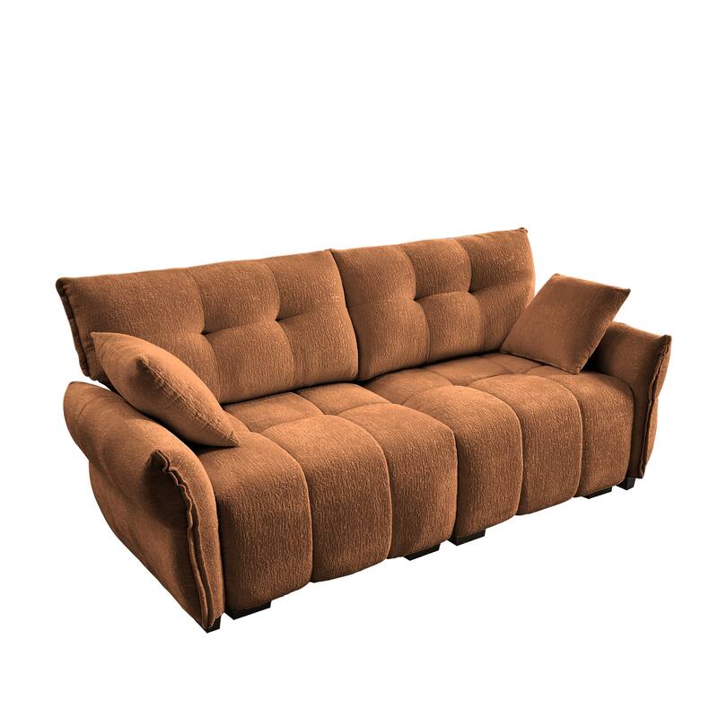78.7" Chenille 3-Seat Sofa with Tufted Design & Sponge Cushions