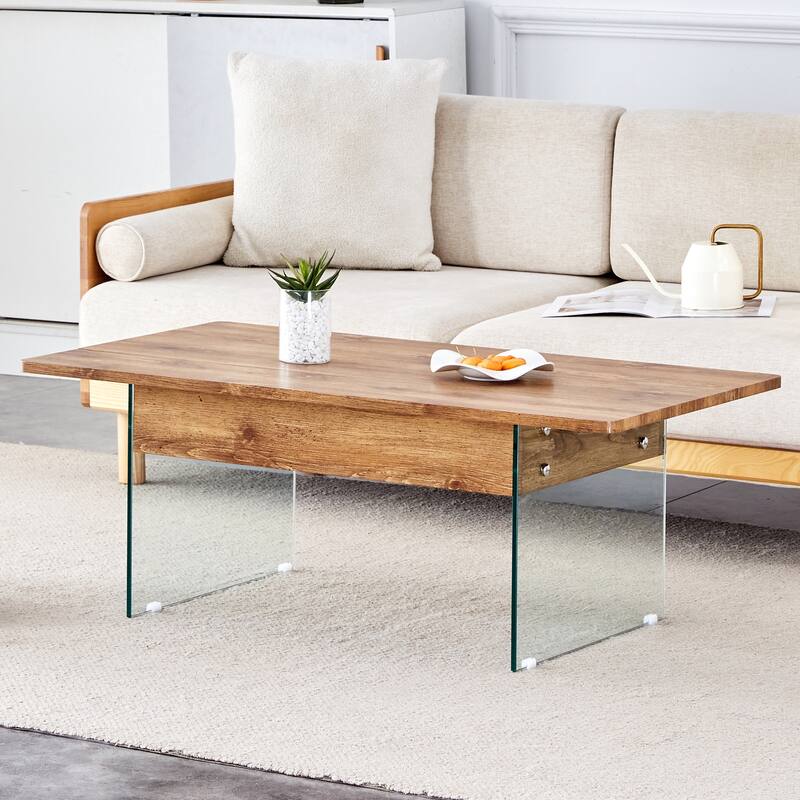 43.3-inch Coffee Table with Height-Adjustment Function