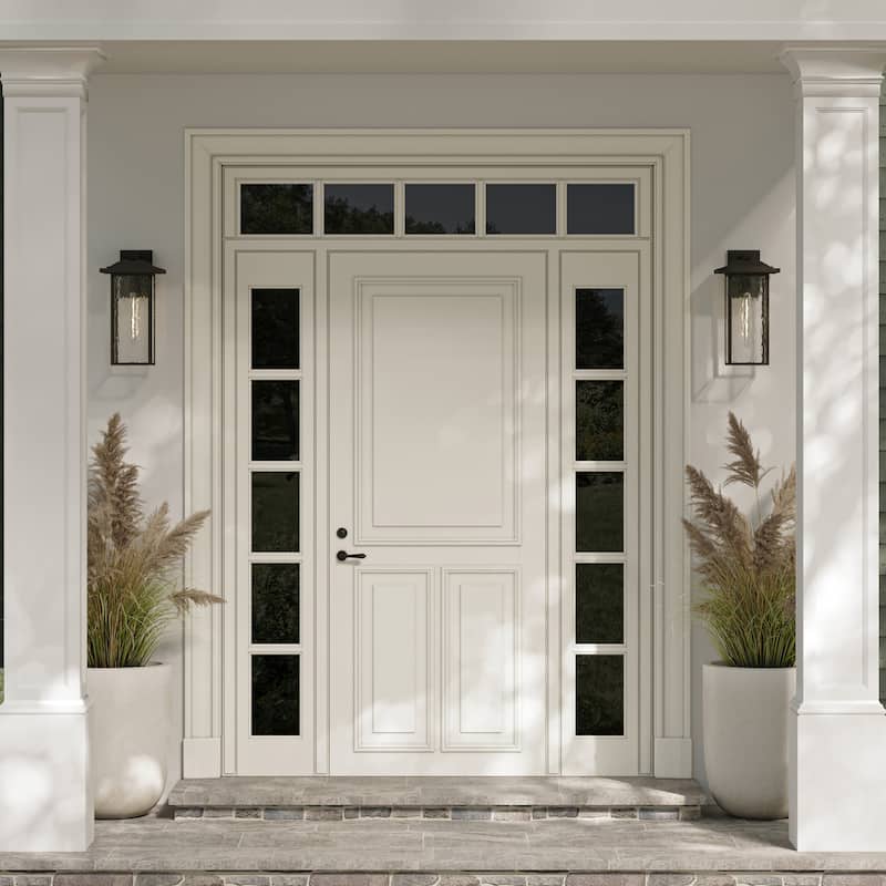 Kichler Lighting Capanna 1-Light Extra-Large Wall Light with Clear Water Glass in Olde Bronze