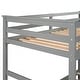 preview thumbnail 37 of 71, Space-Saving Bunk Bed with Twin Trundle and Stairs, Wood Bunk Beds with Storage Drawers and Guardrail for Kids Teens Adults