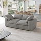 preview thumbnail 19 of 18, Modern Linen Sectional Sofa Commix Down Filled Overstuffed Upholstered Couches for Living Room