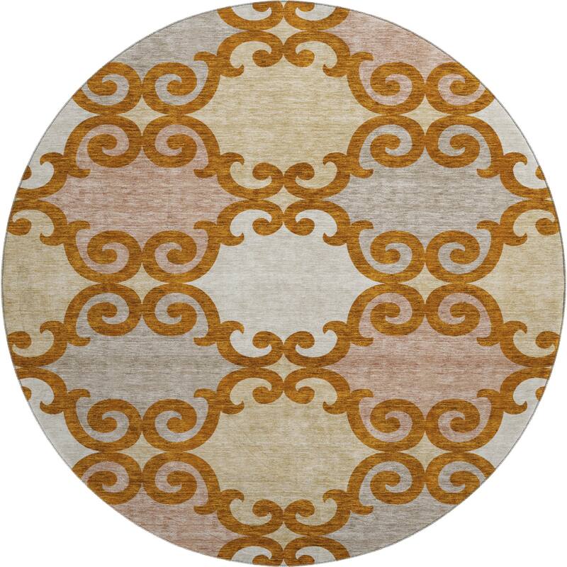 Premium Washable Super Soft Ornate Scroll Mayfield Rug