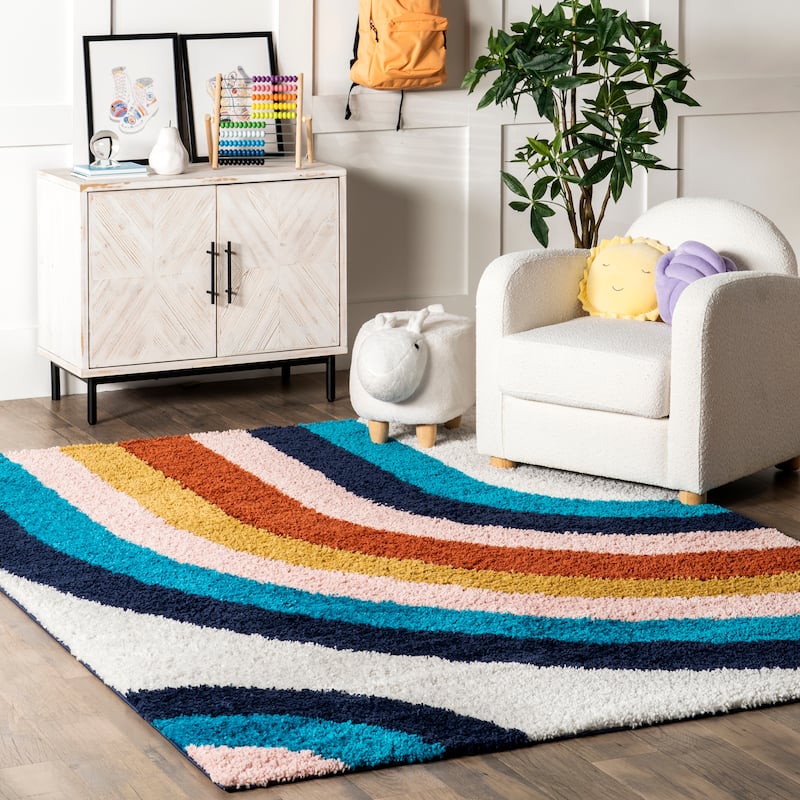 Nuloom Ela Half Rainbow Shag Area Rug
