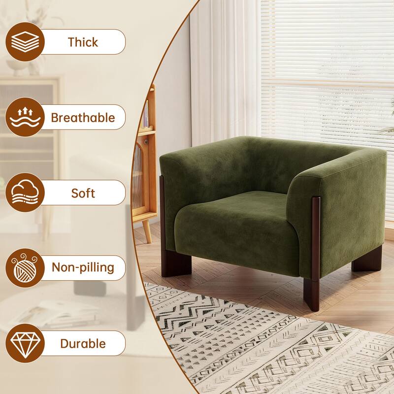 Modern Upholstered Arm Club Chair