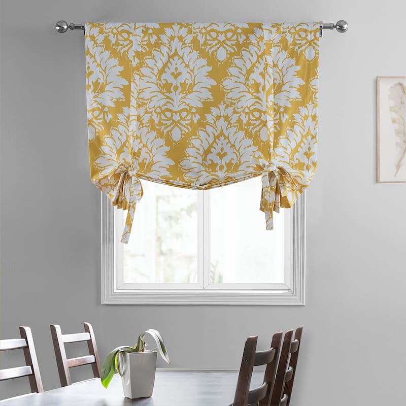 Exclusive Fabrics Lacuna Printed Cotton Tie-Up Window Shade - 46 X 63