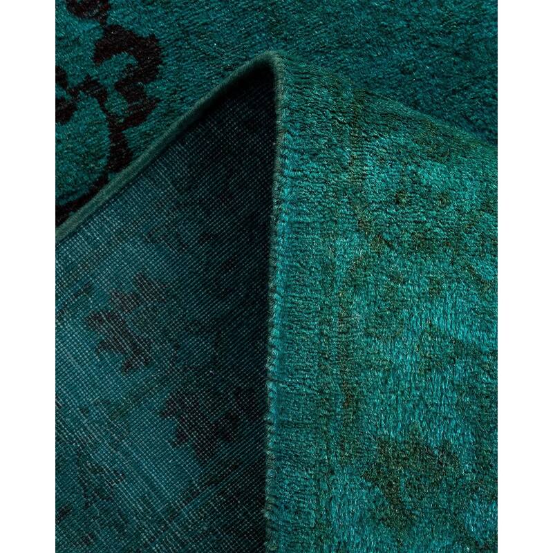 Contemporary Overdyed Wool Hand Knotted Runner - 2' 6" x 13' 10"