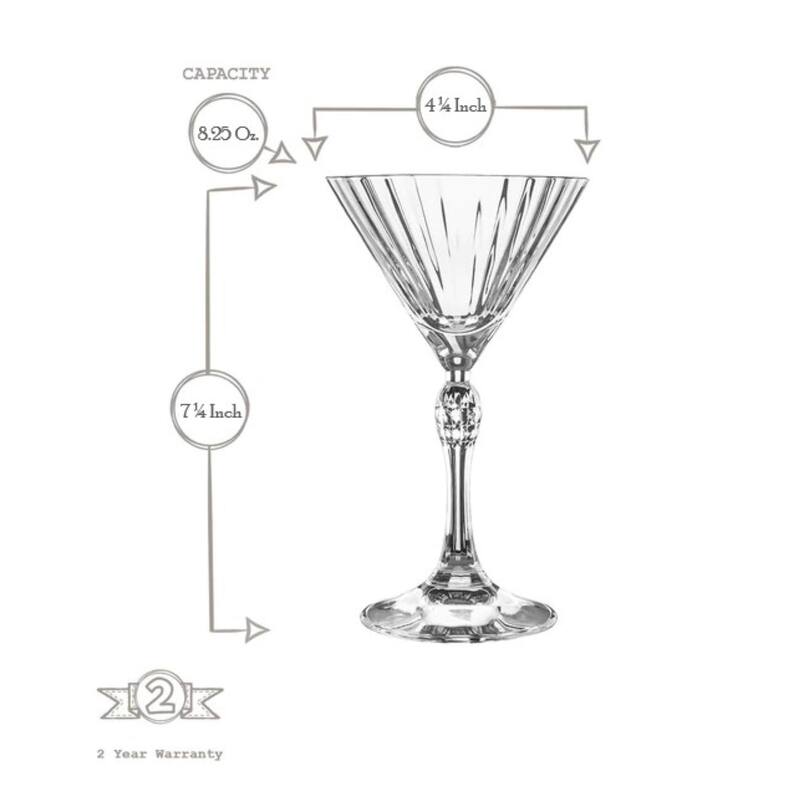 Bormioli Rocco Set of 4 America 20s Martini Glasses