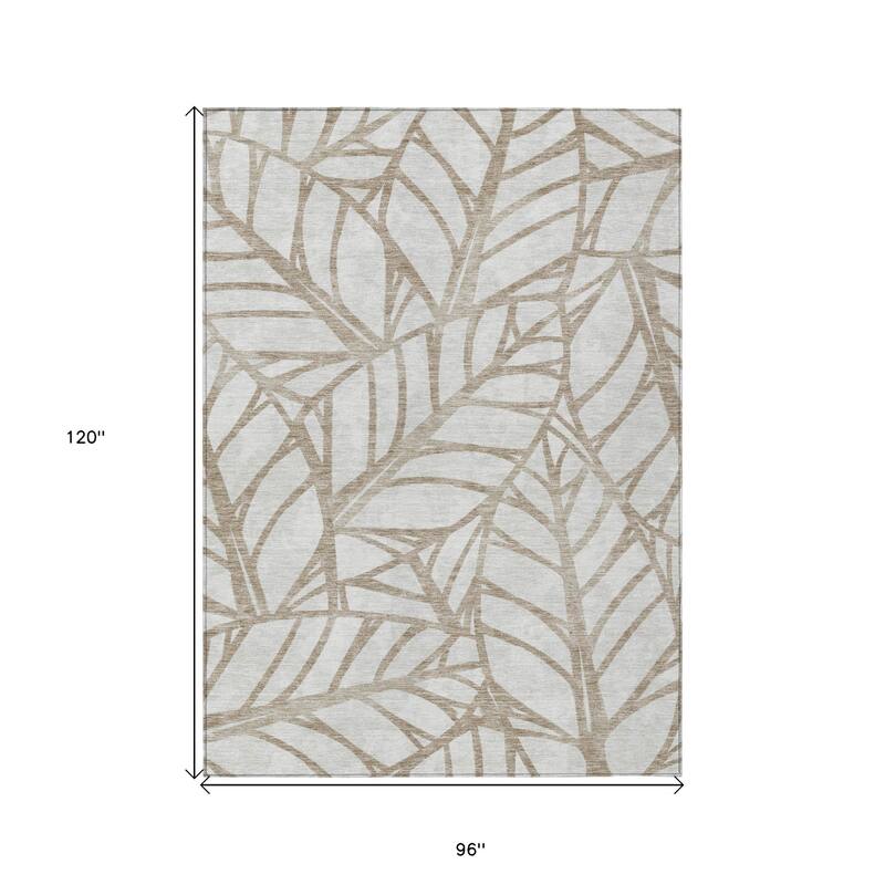 HomeRoots Floral Transitional Rectangle Outdoor Rug