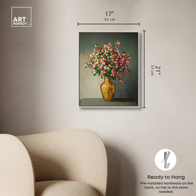 Pixel Bloom I Canvas by Art Remedy