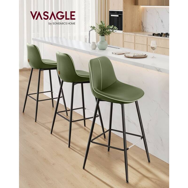 Contemporary Set of 2 Bar Stools - Stylish Seating Solution for Home