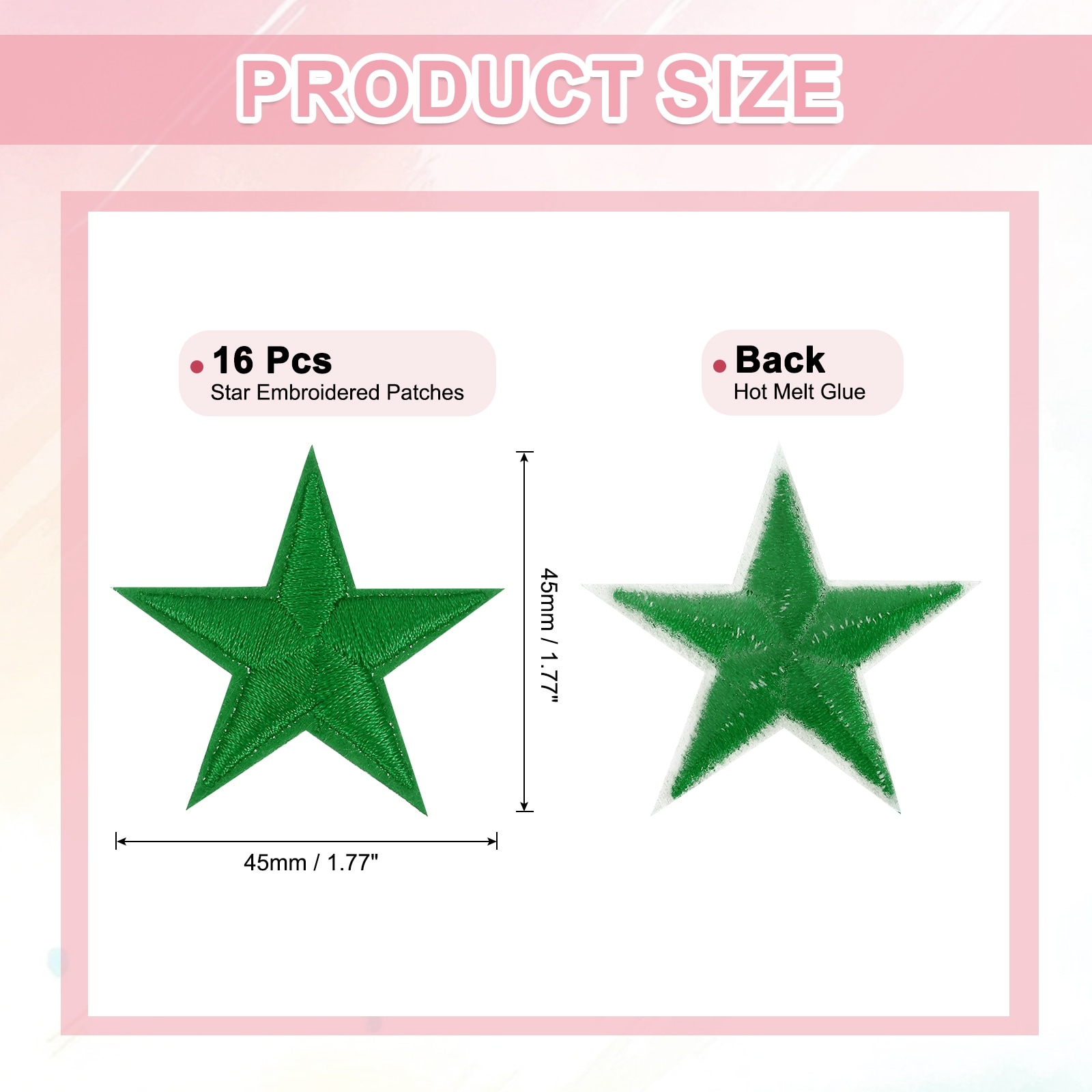 Iron on Star Patches, Sew on Star Embroidered Patches, Decorative Repair Patch Applique Fo Hats Clothes