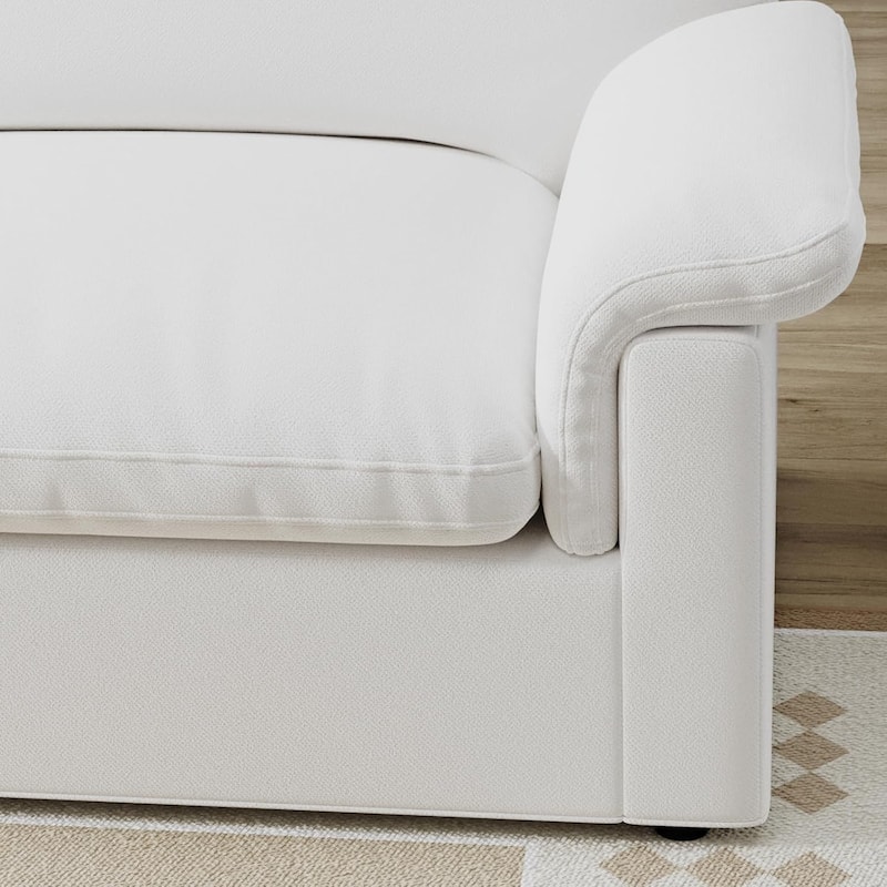 GDFStudio - Cloud Modular Chenille Sectional Sofa with Down-Filled Couch and Washable Covers & Storage