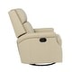 preview thumbnail 36 of 100, Echidna Transitional Genuine Leather Swivel Rocker Nursery Chair with Nailhead Trim by HULALA HOME