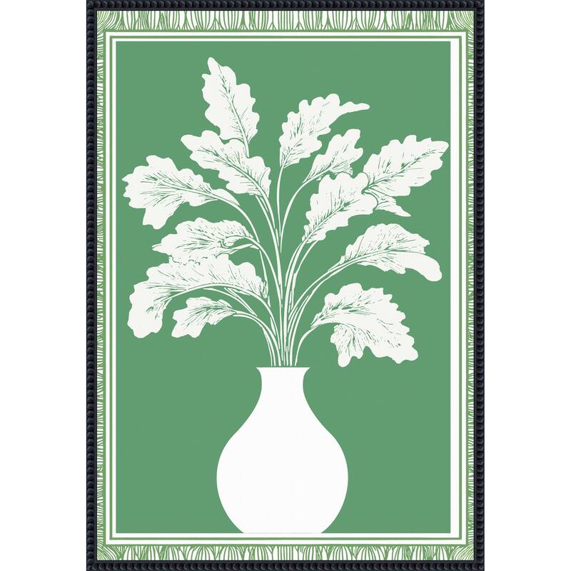 Vase Silhouette by Casa Cartissi Framed Canvas Wall Art Print