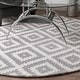 preview thumbnail 39 of 93, Nuloom Kellee Hand Tufted Geometric Wool Area Rug 6' Round - Grey