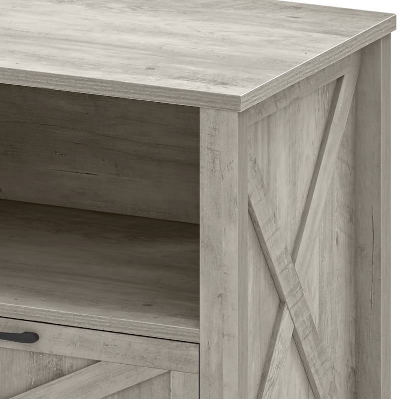 Moasis 70"W Farmhouse TV Stand with Lights