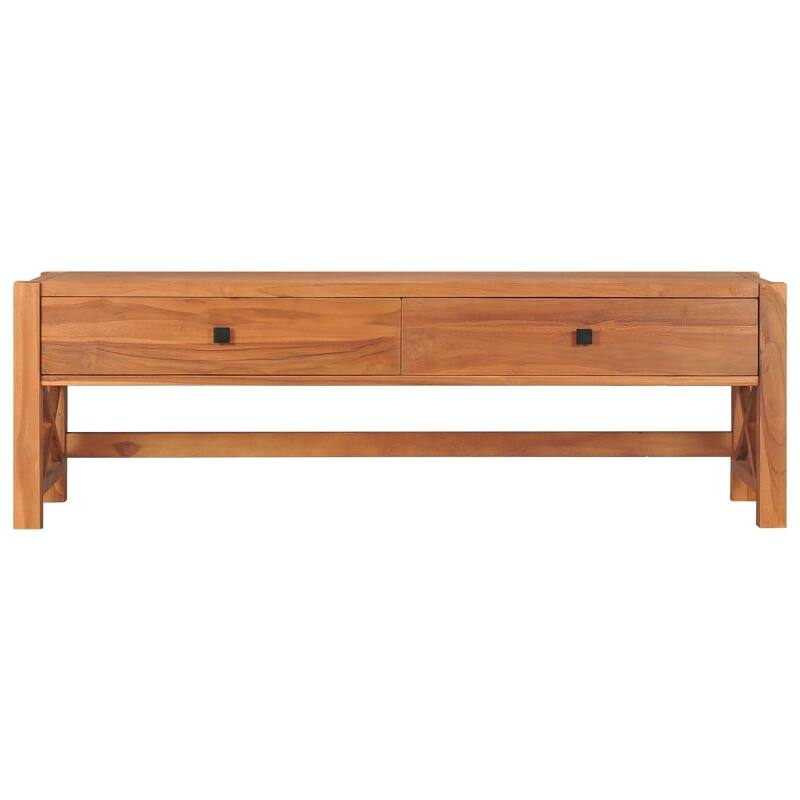 vidaXL TV Stand 55.1"x15.7"x17.7" Teak Wood