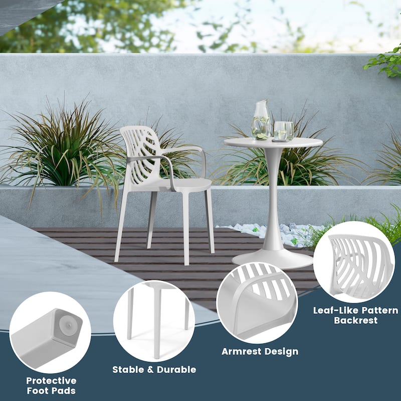 Frond and Form Outdoor Stacking Dining Armchair (Set of 2)
