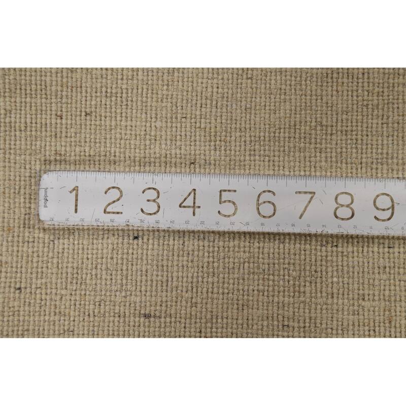 Modern Gabbeh Oriental Accent Rug Handmade Beige Wool Carpet - 2'9"x 4'0"