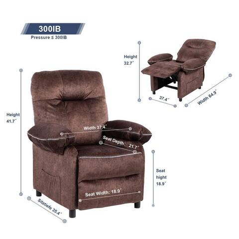 Massage Recliner Chair with Heat Ergonomic with Side pockets