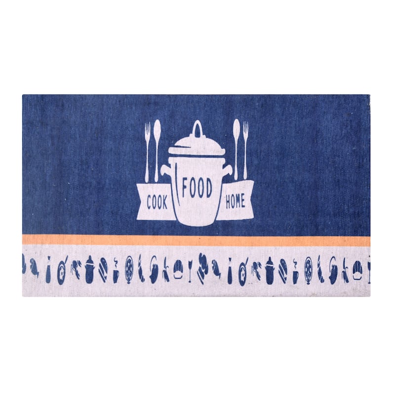 Luxurious Woven Cotton Cushioned Thick Kitchen Mat Rug - Anti-Fatigue, Anti-Skid, - 18''x30''