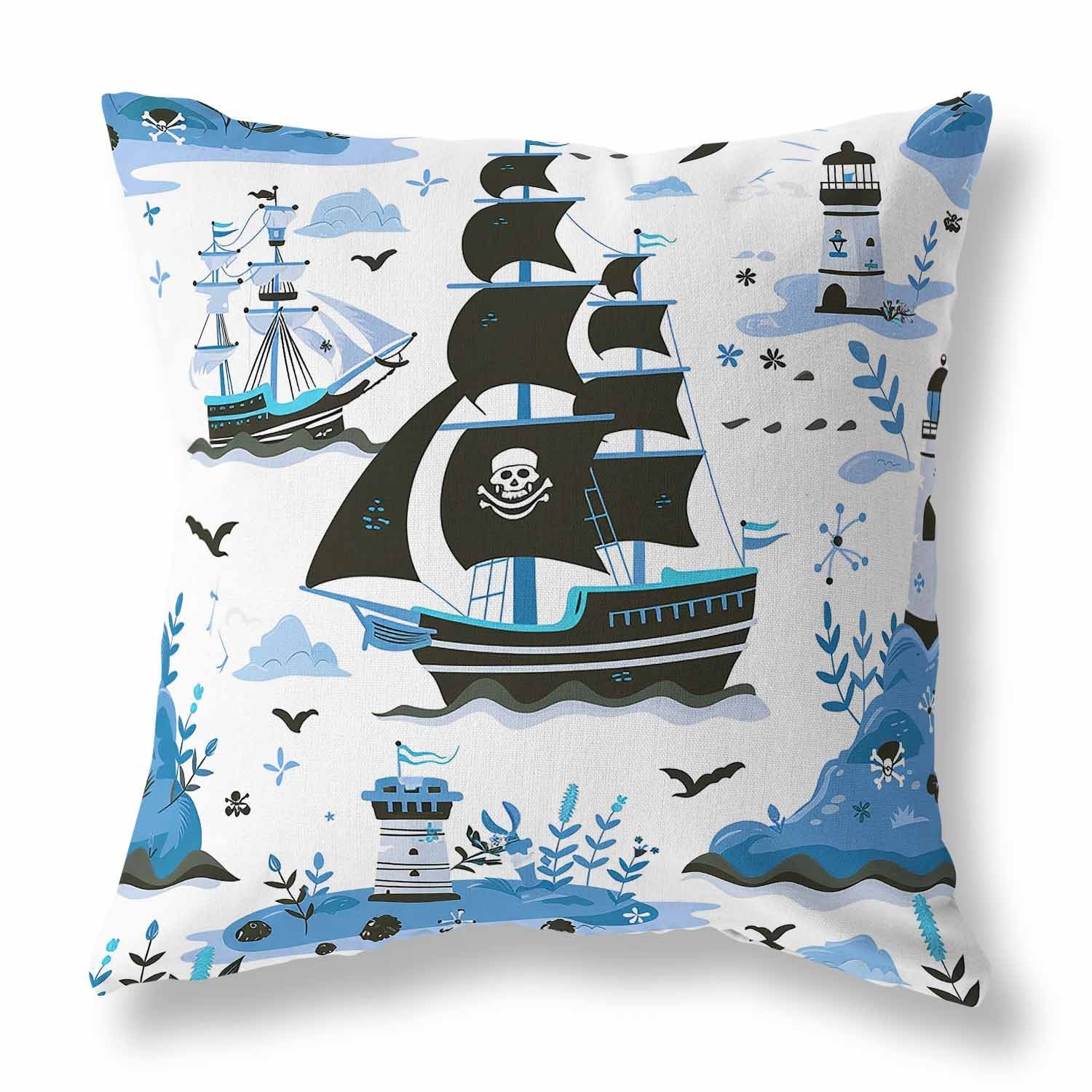 Treasure Island Indoor/Outdoor Pillow 16x16