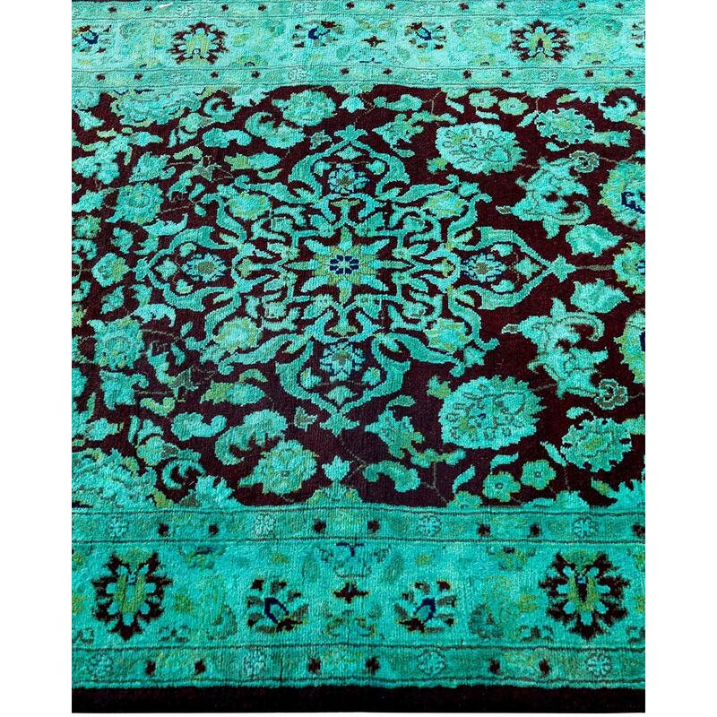 Contemporary Overdyed Wool Hand Knotted Runner - 2' 6" x 13' 9"