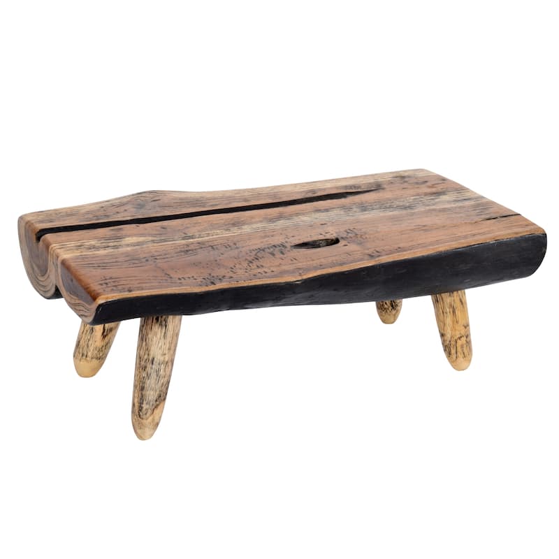 Teak Parisian Style 19.7 In Cutting Board With Natural Legs