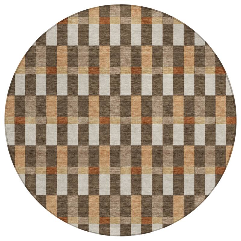 Machine Washable Indoor/ Outdoor Modern Chanute Chantille Rug