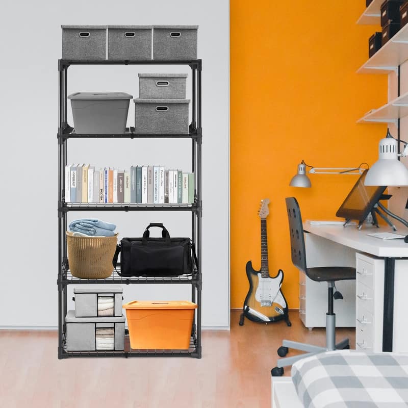 5-Shelf Wire Rack with/without Cover, 1 Pack