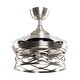 preview thumbnail 9 of 10, 36-inch Retractable 3-Blade Modern Metal Chandelier Ceiling Fan with Remote