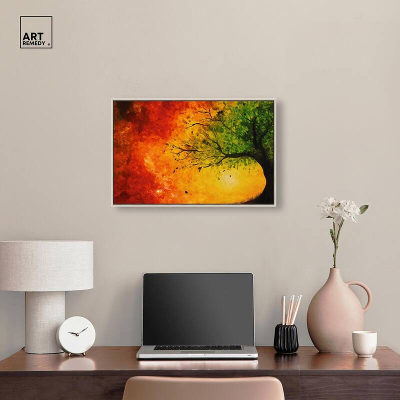 Fire and Ice Tree I Canvas by Art Remedy
