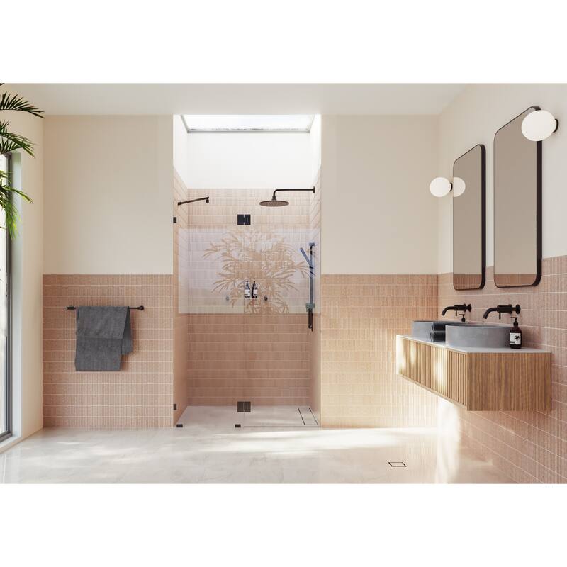Glass Warehouse 78" x 47.75" Frameless Shower Door - Glass Hinge