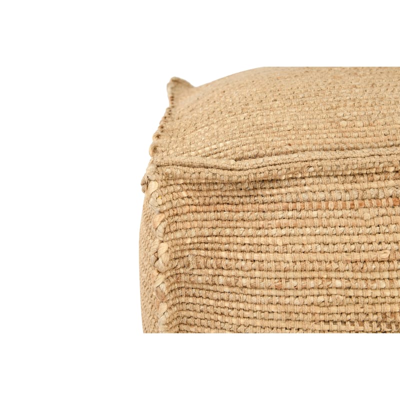 16"H Handwoven Jute Pouf