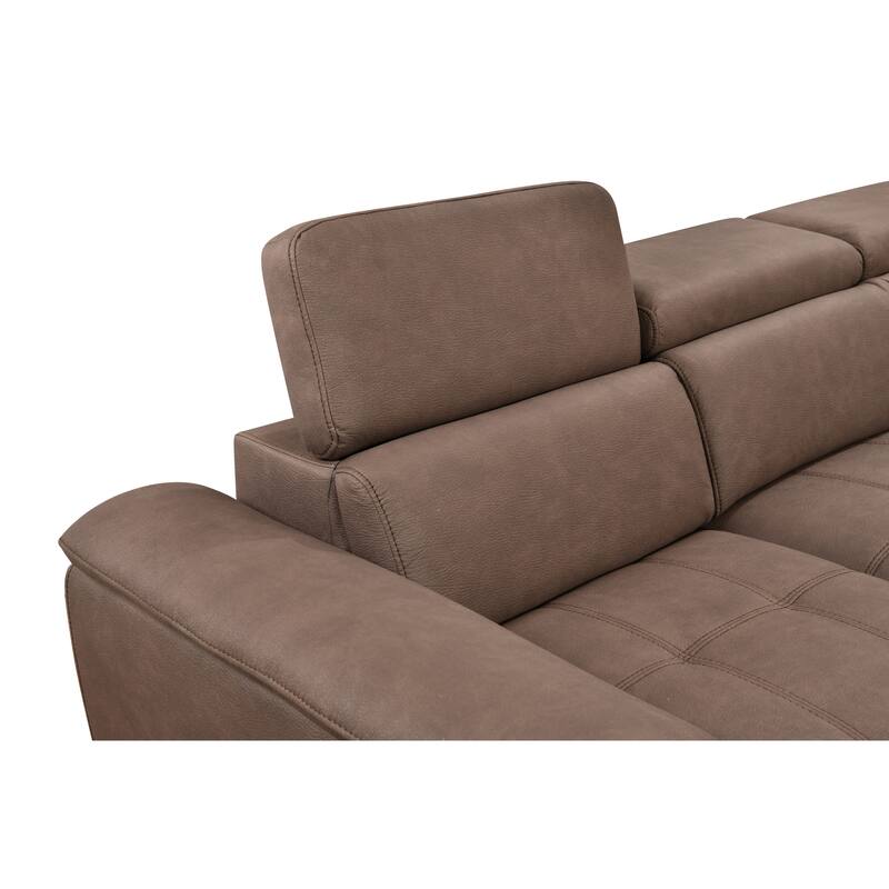 Roomfitters 128" U-Shaped Sectional Couch with Ottomans, Reversible Modular Sofa 7-Seater Couch with Storage Seat