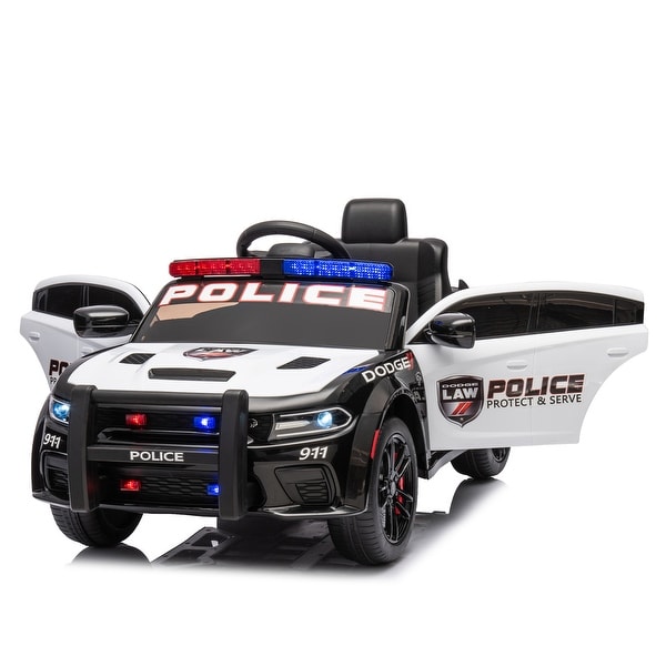 Licensed Dodge Charger 12V Kids Police Ride-On Car with Remote