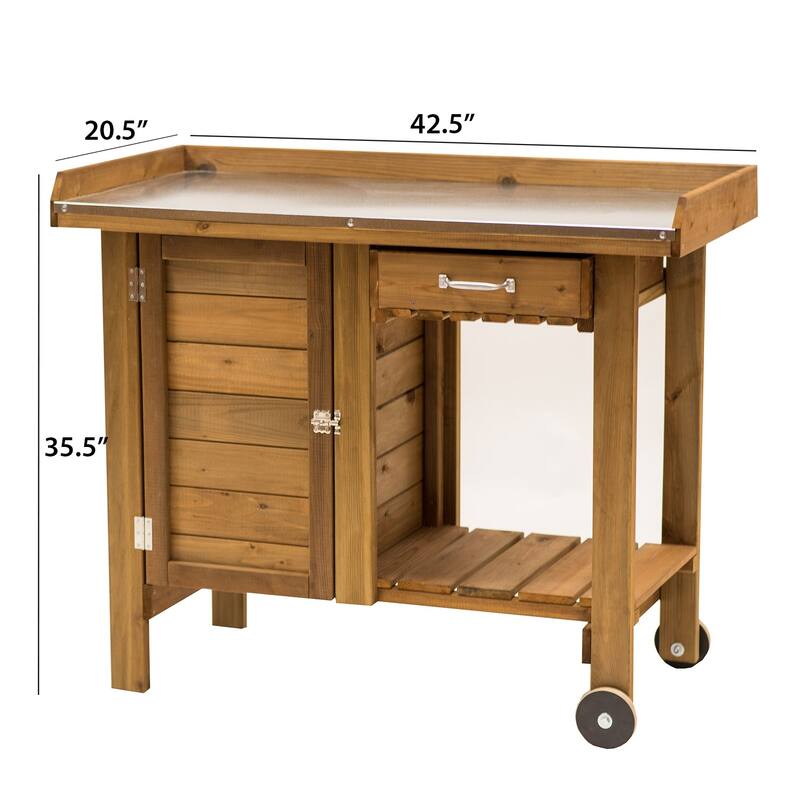 Gardener's Tables with Tin Surface