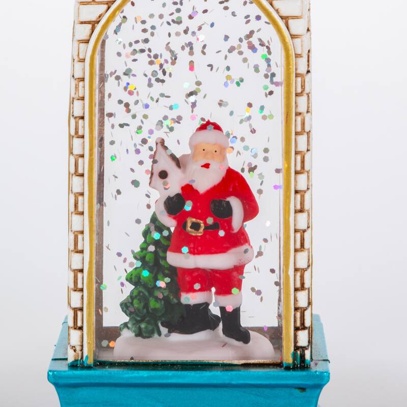 8.74 Inches Battery Operated Lighted Holiday Water Globe Churches Set of 3