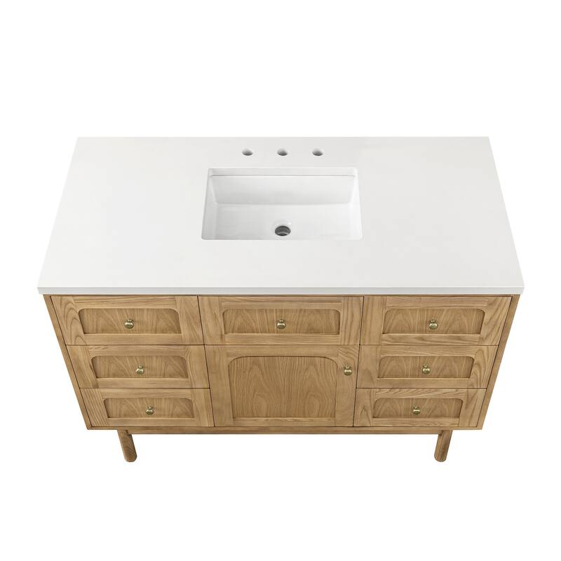 James Martin Vanities Laurent 48" Single Vanity, Light Natural Oak