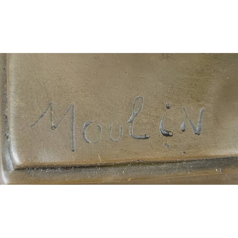 Hippolyte Alexandre Julien Moulin French Bronze Sculpture The Secret From Above