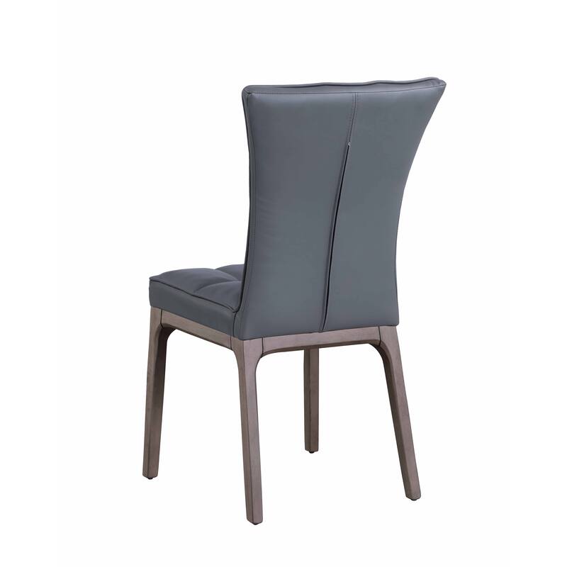 Somette Modern Tufted Side Chair with Solid Wood Frame, Set of 2