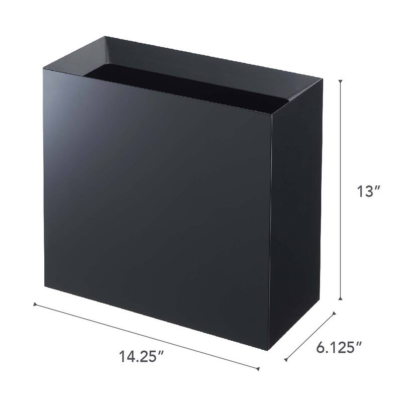 Yamazaki Home Trash Can - Two Styles, ABS Plastic, Wide, 4 gallons, 15 liters