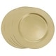 preview thumbnail 32 of 37, Charger Plates With Classic Design (Set of 4) Gold - 4 Piece