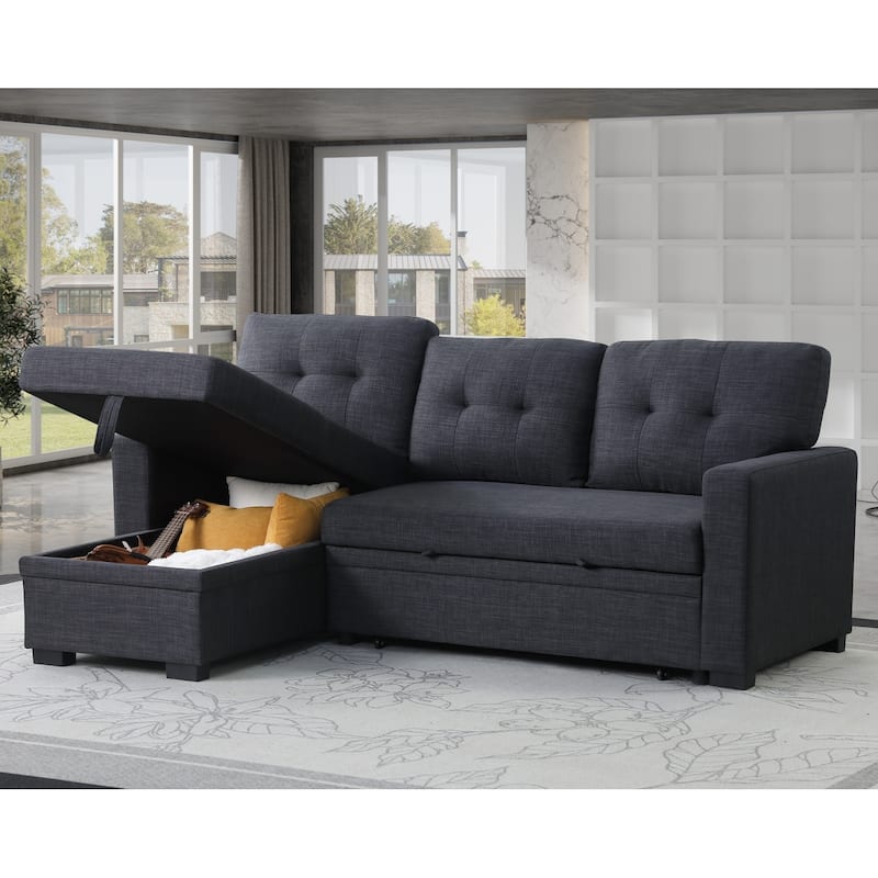 Modern Living Room Modular Sofa with Pull-out Bed and Hidden Storage