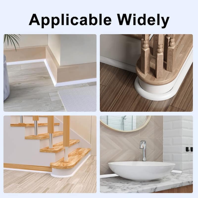 1/2 in. Dia x 10 ft. L Quarter Round Flexible Baseboard Moulding Trim