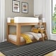preview thumbnail 1 of 16, Max and Lily Mid-Century Modern Twin over Twin Low Bunk Bed